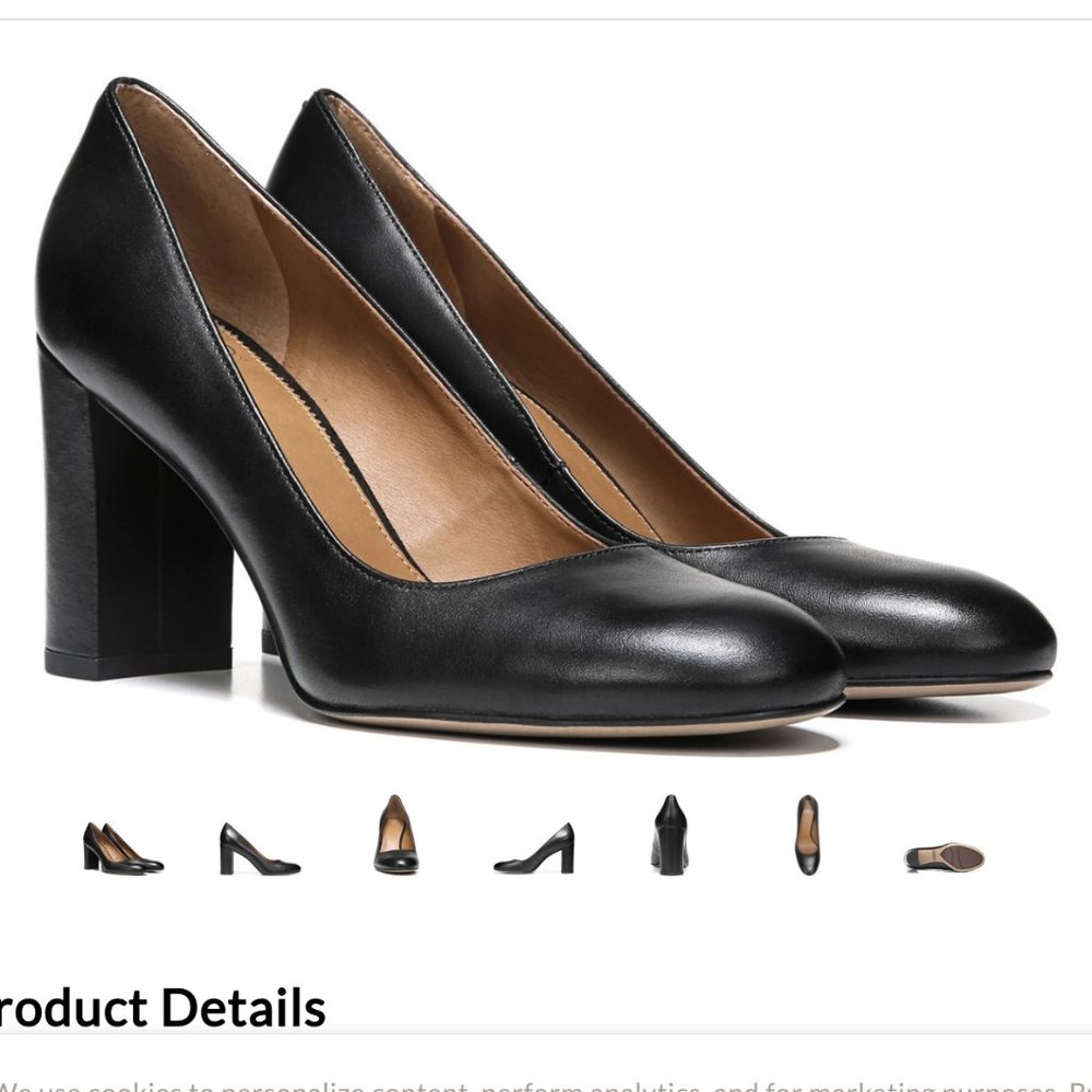 Franco Sarto Black Leather Pump 10 - NIB